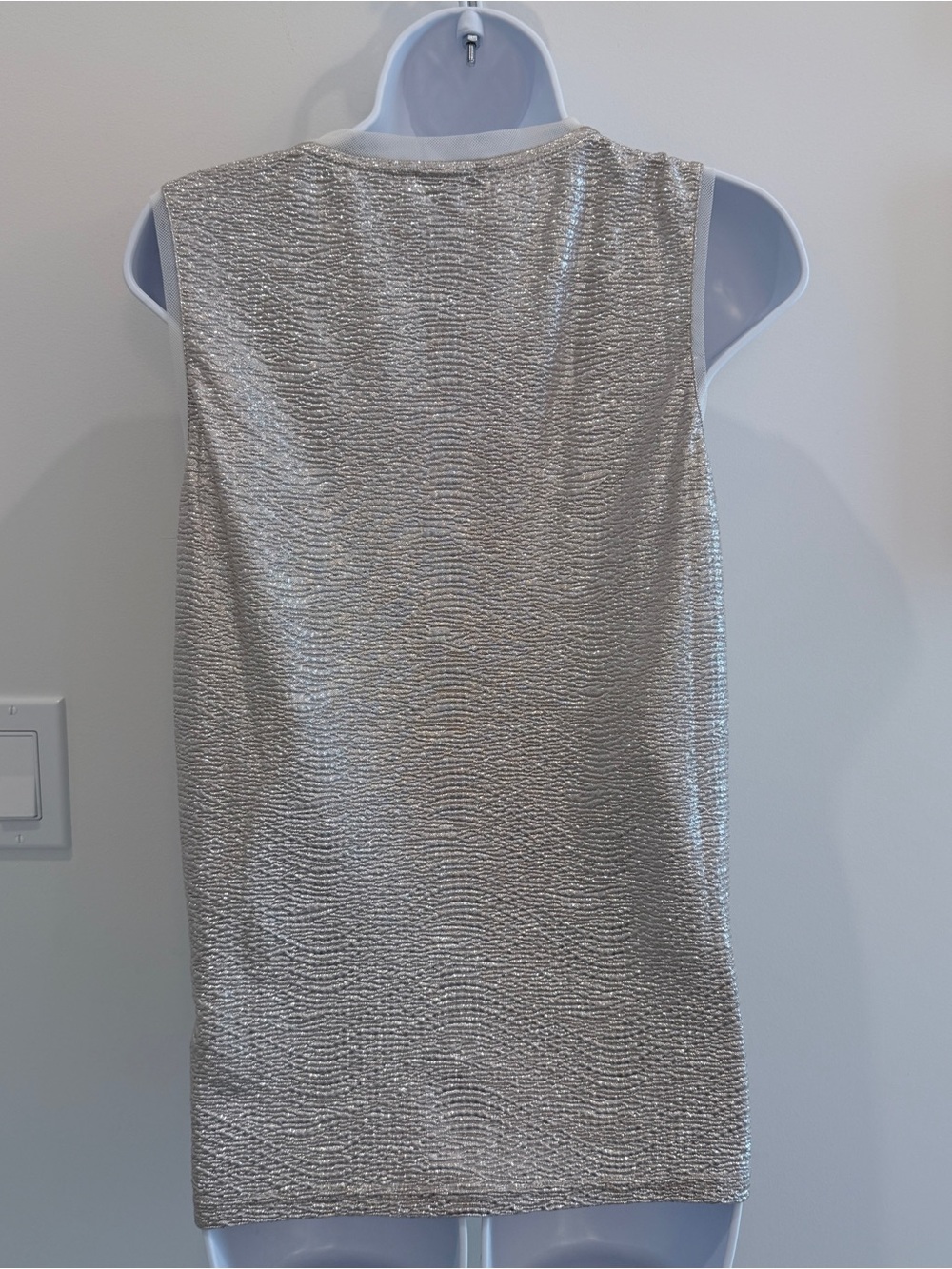 Reiss Silver Metallic V-Neck Camisole - Picture 3 of 7